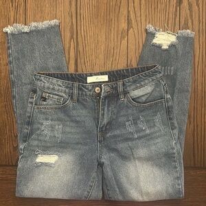 KanCan Blue Distressed Boyfriend Jeans